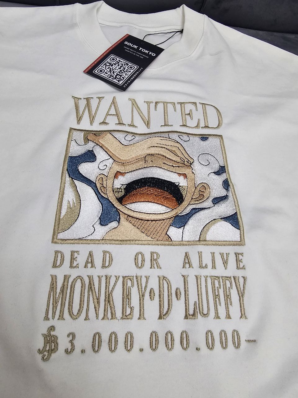 Luffy Gear 5 WANTED (Embroidery) - Oversize T-Shirt